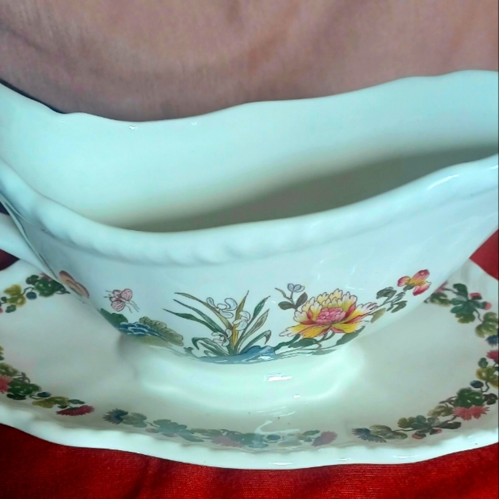 Adams - Real English Ironstone - Country Meadow - Vintage Gravy Bowl